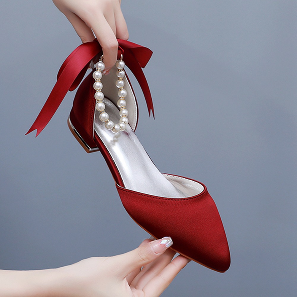 Wedding Shoes Bride Flat Heel  - Sandals review and price